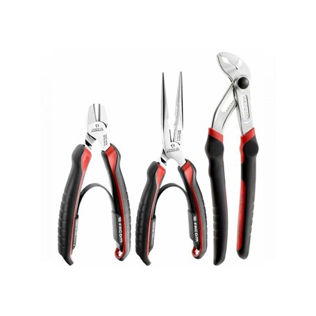 FACOM Jeu de 3 Pinces CPE - Pince Multiprise à verrouillage - Pince Coupante Diagonale - Pince Becs 1/2 Ronds - CPE.A5PB