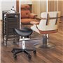 HOMCOM Tabouret de massage tabouret selle ergonomique pivotant 360° hauteur réglable revêtement synthétique noir
