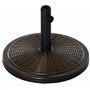 Outsunny Pied de Parasol Rond Base de lestage Ø 48 x 34 cm résine Imitation rotin Poids Net 14 Kg Noir Bronze