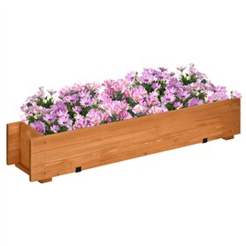 Outsunny Jardinière rectangulaire en Bois carré Potager jardinière à Suspendre avec 2 Crochets - 91 x 18 x 16