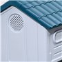 PawHut Niche pour Chien chenil à l'extérieur pour Chiens de Petite et Moyenne Taille - 64,5 x 57 x 66 cm - Blanc et Bleu