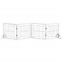 PawHut Barrière de sécurité pour Chien barrière de Protection à 4 Panneaux Pliante clôture pour Animal Domestique en Bois - dim.