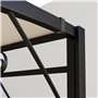 Outsunny Pergola tonnelle de Jardin avec auvent réglable Acier Polyester Haute densité crème