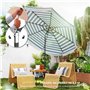 4 m parasol droit avec ouverture fermeture manivelle