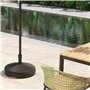 Outsunny Pied de Parasol Rond, Support Parasol en HDPE, Base de Parasol Remplissage Eau Sable, Socle de Parasol, Design en Forme