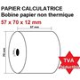 10 Rouleaux de recharge pour calculatrices et caisses enregistreuses à impression NON THERMIQUE papier 1 feuile électrique bobin