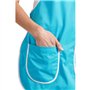 Hurry Jump Tablier chasuble Tablier de travail Femme Tablier nettoyage uniforme de travail sante hotellerie TURQUOISE Liseré Bla