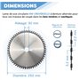 DIAMWOOD - Lame de Scie Circulaire Bois pour Scies sur Table, Combinée ou Toupie Scie | Universelle Bois | 60 Dents Alternées Po