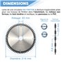 DIAMWOOD - Lame de Scie Circulaire Bois Alu HM Finition pour Scie à Onglet | Découpe Parfaite | Diamètre 216 mm | 60 Dents Trapé