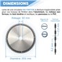 DIAMWOOD - Lame de Scie Circulaire Bois Alu HM Finition pour Scie à Onglet | Découpe Parfaite | Diamètre 255 mm | 80 Dents Trapé