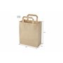 Lot de 50 Sacs Marrons Cabas en Papier Kraft avec Poignées Plates – 22 x 10 x 28 cm – Solide pour les Courses Emballage cadeau p