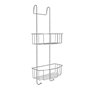 Tendance - Serviteur metal pour paroi de douche 2 paniers - chrome