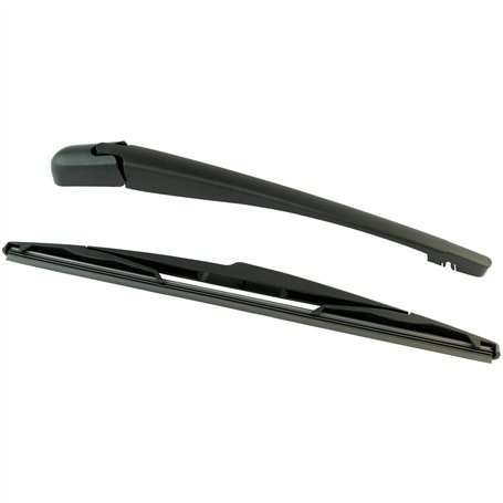 Bras essuie glace arrière compatible pour Peugeot 206 (1998-2013) avec balai d’essuie-glace (pare-brise arrière) 642392 | 642236