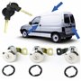 3 serrures de porte compatibles pour Berlingo 1 et Partner 1 (1996-2008) Barillet de porte avec double de clés | 4162Q4 | 9170CX