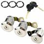 3 serrures de porte compatibles pour Berlingo 1 et Partner 1 (1996-2008) Barillet de porte avec double de clés | 4162Q4 | 9170CX