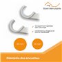 Lot de 2 Supports - Sans Perçage sans Adhésifs -pour Tringle à Rideaux ø20-28mm -fixation tension sur Coffre de Volet Roulant Ha