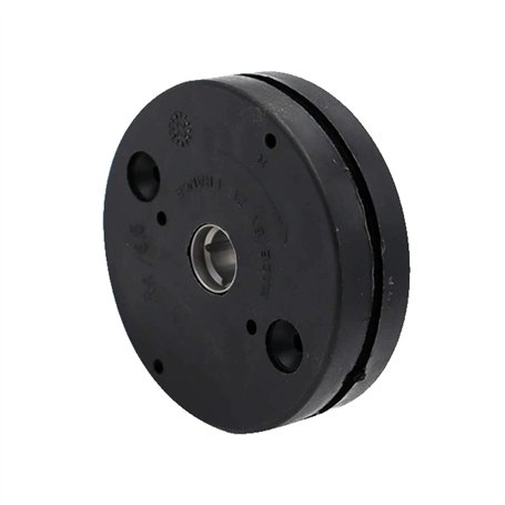 Treuil pour volet roulant rond et noir - Fin de course entrée 6 pans de 7 mm - Sortie femelle carré diamètre 8 mm - Mécanisme de