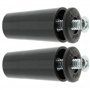 cyclingcolors 2x Butée d'arrêt de lame finale de volet roulant cône Ø22mm longueur 40mm en PVC avec rondelle et vis Store Fenêtr