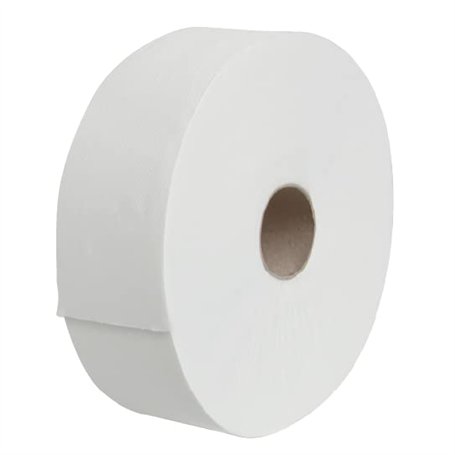 Rouleaux papier toilette Jumbo/Maxi 320m - Pure ouate - 2 plis - Blanc - Ecolabel - Fabriqué en France - Lot de 6