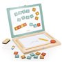 Janod - Tableau Enfant en Bois 4 en 1 - Coffret 4 activités : Adroise Magique + Tableau Noir + Tableau Blanc + Tableau Blanc Mag