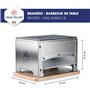 Louis Tellier - Barbecue de Table pour Extérieur – Portable – Grill Charbon - Qualité Professionnelle - Stable – Compact et Sécu
