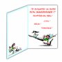 Afie Carte régionnale 59 NORD Gaston Lagaffe Bon Anniversaire ; Ballon sauteur ; Hamac ; Mouettes ; Chat ; Souris ; Animaux ;