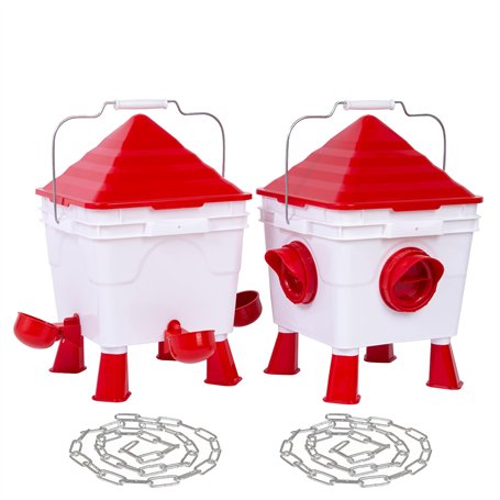 Todeco Mangeoire Poules et Abreuvoir Poules Ensemble