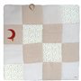 Tapis d'éveil - DOMIVA - Honey Moon - Patchwork - Anneau en bois et lune décorative