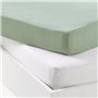 Lot 2 drap housse - P'TIT DODO - Jersey - 70 x 140 cm - Blanc / Vert gris