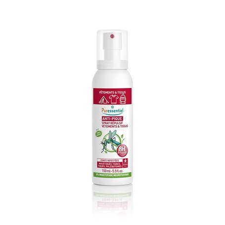 Puressentiel - Anti Pique - Spray Répulsif - Anti-Moustiques - Vêtements et tissus - Moustiques tigres