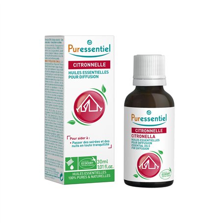 Puressentiel - Anti-moustique - Répulsif moustique à base de citronnelle - Huiles Essentielles pour Diffusion - 100 pourcent pur