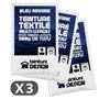 Lot de 3 sachets de Teinture Textile - BLEU MARINE - teintures universelles pour vêtements et tissus naturels