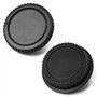 3X EOS BO Cache Bouchon BOITIER + Arrière pour Objectif Canon EOS EF EF-S Compatible Tous DSLR Canon - ADAPTOUT Marque FRANÇAISE
