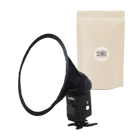 Softbox Ronde pour Flash Diffuseur Circulaire Universel Diametre 20cm Compatible Toute Marque Speedlight Canon Nikon Sony Olympu