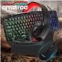 Amstrad Pack Pro Gamer Warriors 5 pièces: Clavier, Souris & Tapis, Casque & Adaptateur. Retro-éclairage RVB. AZERTY & USB