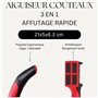 PARENCE - Aiguiseur à 3 phases Easy Sharp - pour couteaux de cuisine - résultat professionnel/design ergonomique - pierre cérami