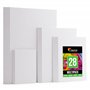 Toile peinture - Set de 28 Canvas - Toile a peindre Multi Tailles - 13x18