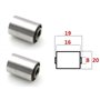 JEU DE SILENTBLOC SUSPENSION MOTEUR 8 x 20 x 16 x 19 SCOOTER GY6 152QMI 139QMB SILENT BLOC MOTO CYCLOMOTEUR PAIRE AMORTISSEUR BA