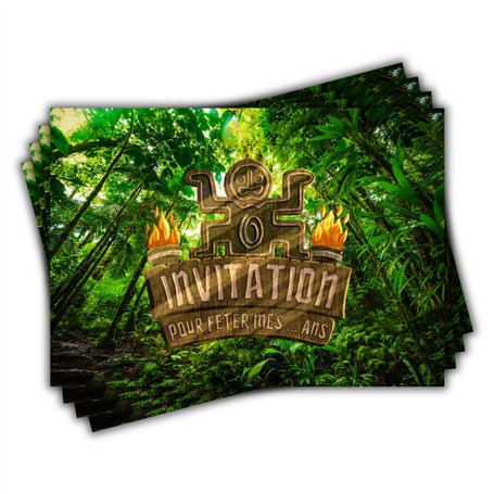 Magik Moments Kit Création Invitation Anniversaire Enfant à Gratter | Thème Aventure | 10 Cartes avec Stickers