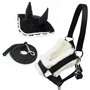Hobby Horse Ensemble d'accessoires Licol moumoute Noir avec Longe et Bonnet Anti-Insectes Noir ET Blanc pour activité de Hobby H