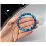 Felicidade Bracelet en Apatite bleue Pierres Naturelles Perles de 8mm Pierres Fines et Précieuses Bracelet Unisexe Bijoux Minéra