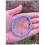 Felicidade Bracelet Calcédoine Bleue – Pierre Naturelle Apaisante 6mm – Bijou Lithothérapie Femme & Homme – Cadeau Bien-Être Émo
