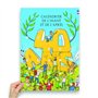 Carte 40 ans - Calendrier de l'avant ou de l'après anniversaire de 40 ans 25 résolutions et défis - Français