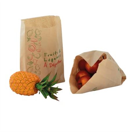 Emballage garrigou 1000 sacs primeur fruits et légumes papier kraft alimentaire 1kg 170x260+60 m/m