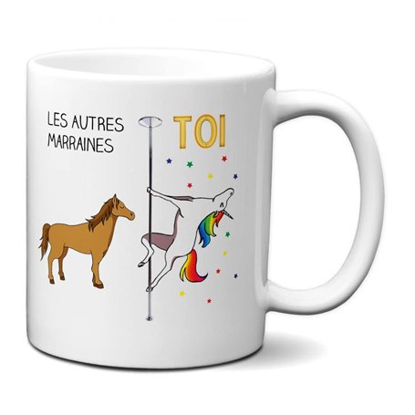 Tasse Mug Meilleure Marraine Licorne Idée Cadeau Original Baptême Anniversaire
