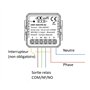 DOOWIFI DWF-0201PN : Module Wifi 230V avec sortie relais contact sec 2 états (normalement ouvert/fermé) encastrable dans une boî