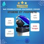 Lot de 10 Sacs Poubelle 240L [ Doublures de Container 2 Roues + Sangle de Fixation | Anti Salissures - Anti Odeur | Résistant -