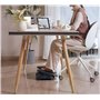 Repose-Pieds Ergonomique Ajustable avec Massage et Pédales Mobiles - Inclinaison Réglable +17°/-17°, Rouleaux de Massage Intégré