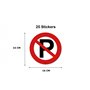 Autocollants Stationnement Interdit - Lot de 25 Stickers Ultra-Adhésifs et Résistants