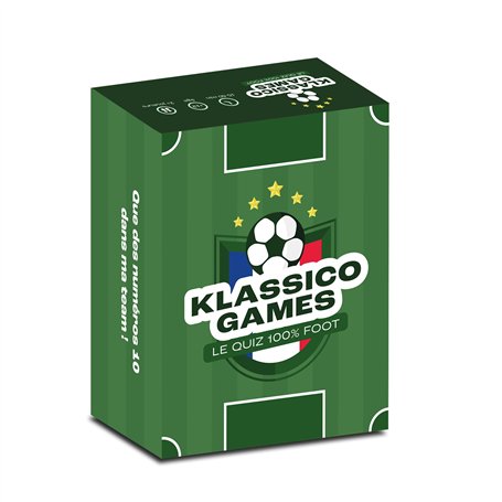Klassico Games - Jeu de Societe Foot - Jeu Adulte d'ambiance et de Culture footbalistique Entre Amis ou en Famille - 2 à 8 Joueu